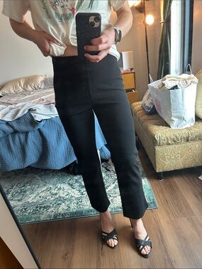 Nordstrom high waisted black ankle pants EUC